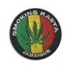 Smoking Rasta - Embroidered Iron-On Patch