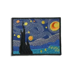 Starry Night - Embroidered Iron-On Patch