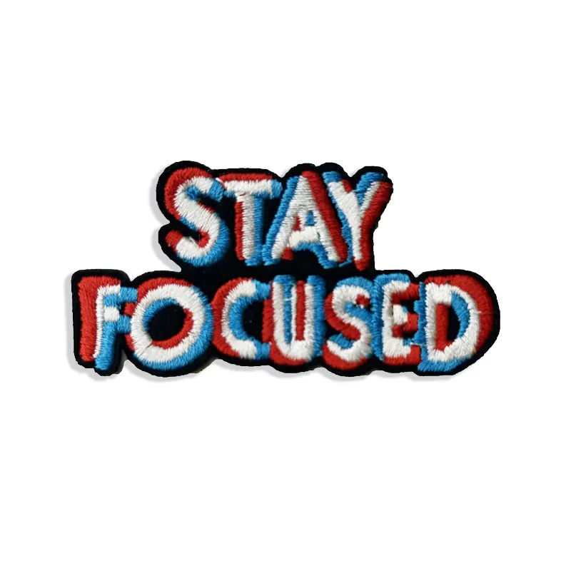 Stay Focused - Embroidered Iron-On Patch