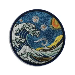 The Great Wave off Kanagawa - Embroidered Iron-On Patch