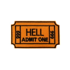 Hell Ticket - Embroidered Iron-On Patch