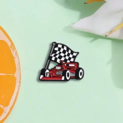 Alternative view of Racing Car - Brooch Enamel Pin