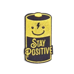 Stay Positive - Embroidered Iron-On Patch