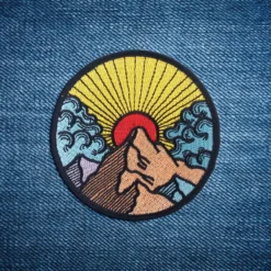 Alternative view of Mountain Breeze - Embroidered Iron-On Patch