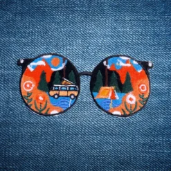 Alternative view of Sun Glasses Travel - Embroidered Iron-On Patch