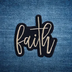 Alternative view of Faith - Embroidered Iron-On Patch
