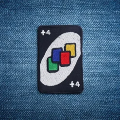 Alternative view of Draw Four - Embroidered Iron-On Patch