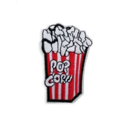 Pop Corn - Embroidered Iron-On Patch