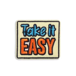 Take It Easy - Embroidered Iron-On Patch