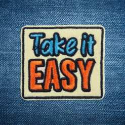 Alternative view of Take It Easy - Embroidered Iron-On Patch