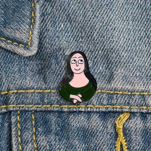 Mona Lisa - Brooch Enamel Pin - Image 2