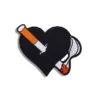 Heart Burn  - Embroidered Iron-On Patch