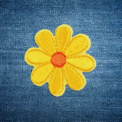 Alternative view of Sunflower  - Embroidered Iron-On Patch