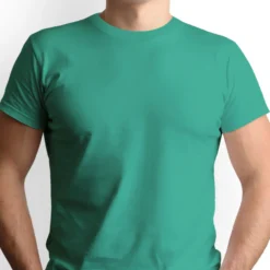 Basic Tropical Teal  - Crew Neck - T-shirt