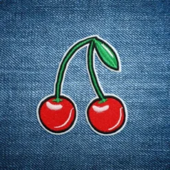 Alternative view of Cherry - Embroidered Iron-On Patch