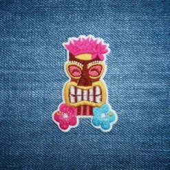 Alternative view of Tiki - Embroidered Iron-On Patch