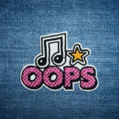Alternative view of Oops - Embroidered Iron-On Patc