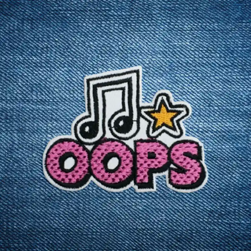 Oops - Embroidered Iron-On Patc - Image 2