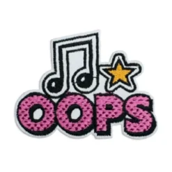 Oops - Embroidered Iron-On Patc
