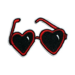 Heart Sunnies - Embroidered Iron-On Patch
