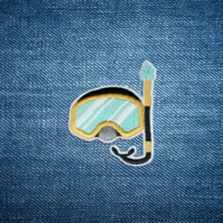 Alternative view of Diver- Embroidered Iron-On Patch