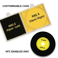 Alternative view of Customised NFC enabled Mini CD Keychain