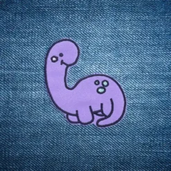 Alternative view of Cute Dino - Embroidered Iron-On Patch