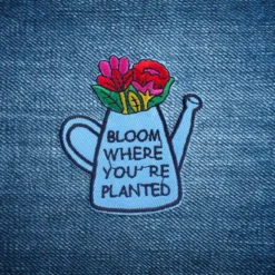 Alternative view of Bloom Where You - Embroidered Iron-On Patch