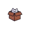 Cat Box - Embroidered Iron-On Patch