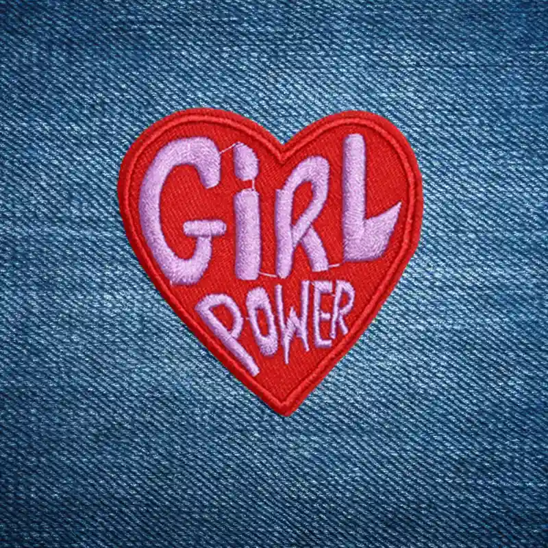 Girl Power - Embroidered Iron-On Patch - Image 2