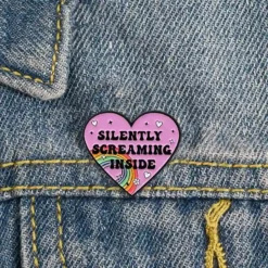 Silently Screaming Inside - Brooch Enamel Pin