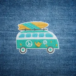 Alternative view of Surfer Van - Embroidered Iron-On Patch