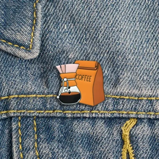 Coffee Press - Brooch Enamel Pin