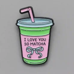 Alternative view of I Love You So Matcha- Brooch Enamel Pin - Brooch Enamel Pin