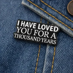 Alternative view of I Have Loved You For a Thousand Years- Brooch Enamel Pin - Brooch Enamel Pin