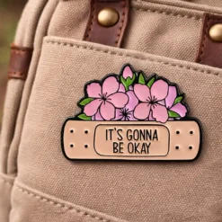 Alternative view of It's Gonna Be Okay - Brooch Enamel Pin