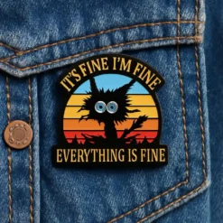 Alternative view of It's Fine I'm Fine - Brooch Enamel Pin