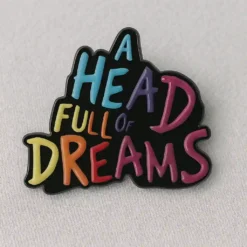 Alternative view of A Headful of Dreams - Brooch Enamel Pin - Brooch Enamel Pin