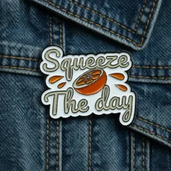 Alternative view of Squeeze The Day - Brooch Enamel Pin