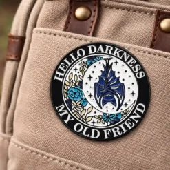 Alternative view of Hello Darkness, My Old Friend - Brooch Enamel Pin