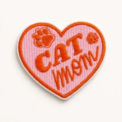Cat Mom - Embroidered Iron-On Patch