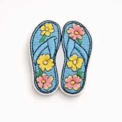 Beach Slippers - Embroidered Iron-On Patch
