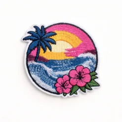 Beach Time - Embroidered Iron-On Patch