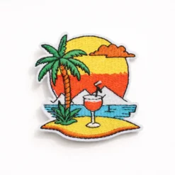Sun Beach - Embroidered Iron-On Patch
