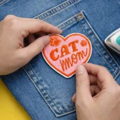 Alternative view of Cat Mom - Embroidered Iron-On Patch