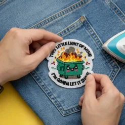 Alternative view of This Little Light of Mine - Embroidered Iron-On Patch