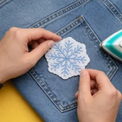 Alternative view of Snow Flake - Embroidered Iron-On Patch