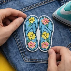 Alternative view of Beach Slippers - Embroidered Iron-On Patch