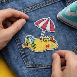 Alternative view of Beach Bath - Embroidered Iron-On Patch