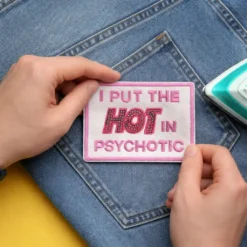 Alternative view of I Put The Hot In - Embroidered Iron-On Patch